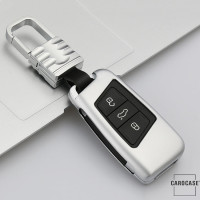 Alu Hartschalen Schlüssel Cover passend für Volkswagen, Skoda, Seat Autoschlüssel mehrfarbig HEK13-V4-55