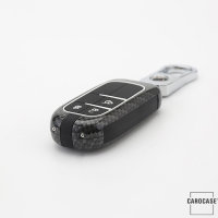 Nachleuchtende Schlüssel Cover passend für Jeep, Fiat Autoschlüssel schwarz HEK20-J7-1