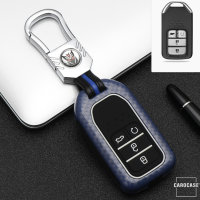 Aluminum key fob cover case fit for Honda H13 remote key blue