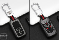 Aluminum key fob cover case fit for Honda H14 remote key blue