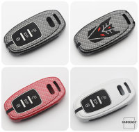 Aluminum key fob cover case fit for Audi AX4 remote key black