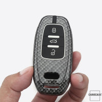 Coque de protection en Aluminium pour voiture Audi clé télécommande AX4 noir