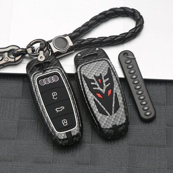 Nachleuchtende Schlüssel Cover passend für Audi Autoschlüssel schwarz HEK20-AX7-1