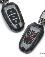 Aluminum key fob cover case fit for Opel, Citroen, Peugeot P2 remote key black