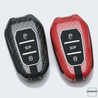 Aluminum key fob cover case fit for Opel, Citroen, Peugeot P2 remote key black