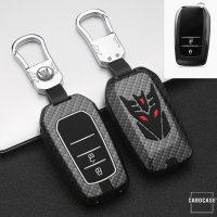 Nachleuchtende Schlüssel Cover passend für Toyota Autoschlüssel schwarz HEK20-T3-1
