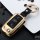 PREMIUM Alu Schlüssel Etui passend für Volkswagen, Skoda, Seat Autoschlüssel gold HEK12-V2-16