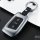 PREMIUM Alu Schlüssel Etui passend für Volkswagen, Skoda, Seat Autoschlüssel silber HEK12-V4-15