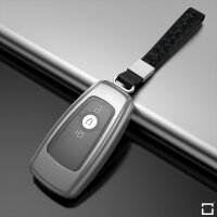 Custodia morbida in TPU per chiavi auto Audi / Seat / Skoda / VW (tipo F8) in argento | Carocase Premium