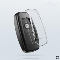 Custodia morbida in TPU per chiavi auto Audi / Seat / Skoda / VW (tipo F8) in argento | Carocase Premium