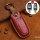 Leather key fob cover case fit for Audi AX7 remote key red