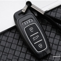 Hartschalen Etui Cover passend für Audi Schlüssel schwarz/rot HEK46-AX7-11