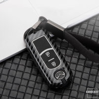 Hartschalen Etui Cover passend für Mazda Schlüssel rot/carbon-look HEK46-MZ1-98