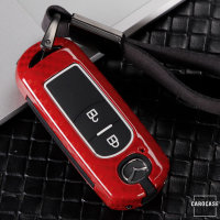 Aluminum key fob cover case fit for Mazda MZ1 remote key red/carbon-look