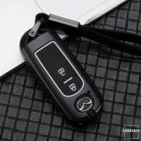 Hartschalen Etui Cover passend für Mazda Schlüssel rot/carbon-look HEK46-MZ1-98