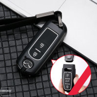 Aluminum key fob cover case fit for Mazda MZ1 remote key red/carbon-look