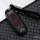 Aluminum key fob cover case fit for Mazda MZ1 remote key red/carbon-look