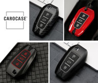 Aluminum key fob cover case fit for Opel, Citroen, Peugeot P2 remote key black/red