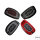 Aluminum key fob cover case fit for Hyundai D1 remote key black/carbon-look