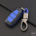 Coque de protection en plastique pour voiture Ford clé télécommande F5 noir/bleu
