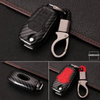 Cover Guscio / Copri-chiave plastica compatibile con Ford F2 nero/rosso