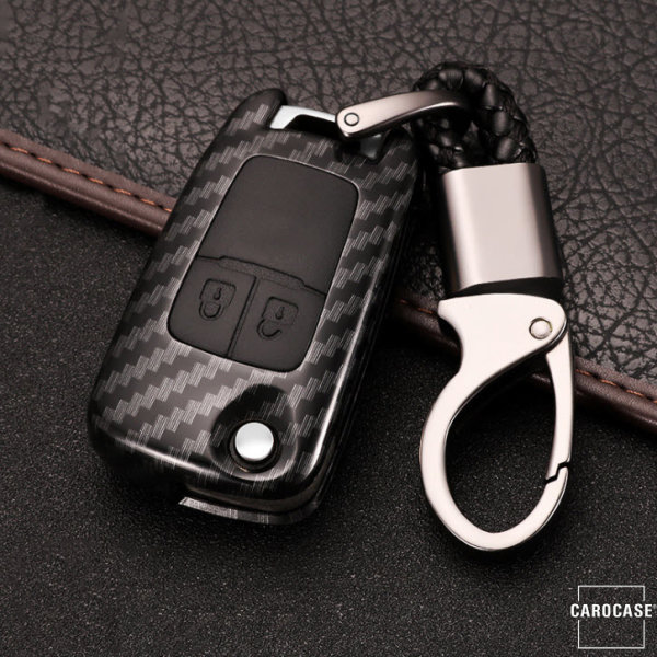 Cover Guscio / Copri-chiave plastica compatibile con Opel OP5 nero/nero