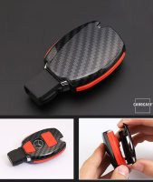 High quality plastic key fob cover case fit for Mercedes-Benz M7 remote key black/red