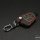 Leather key fob cover case fit for Mercedes-Benz M4 remote key black/red