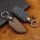 Premium Leather key fob cover case fit for BMW B5 remote key blue