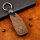 Premium Leather key fob cover case fit for Mercedes-Benz M9 remote key brown