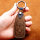 Premium Leather key fob cover case fit for Mercedes-Benz M9 remote key brown