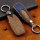 Premium Leather key fob cover case fit for Mercedes-Benz M9 remote key brown