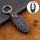 Premium Leather key fob cover case fit for Nissan N6 remote key blue