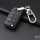 Leather key fob cover case fit for Volkswagen V3X remote key black/black