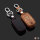 Coque de clé de Voiture (LEK2) en cuir compatible avec Honda clés incl. porte-clés - brun