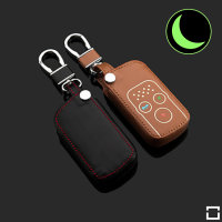 Leather key fob cover case fit for Honda H8 remote key black