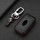 Leather key fob cover case fit for Land Rover LR1 remote key black