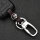 Leather key fob cover case fit for Land Rover LR1 remote key black