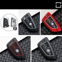 Aluminum key fob cover case fit for BMW B6, B7 remote key black/white