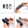 Aluminum key fob cover case fit for BMW B6, B7 remote key black/white