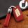 Premium Leather key fob cover case fit for Volkswagen, Skoda, Seat V4 remote key brown