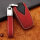 Premium Leather key fob cover case fit for BMW B4, B5 remote key red
