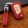 Premium Leather key fob cover case fit for Toyota, Citroen, Peugeot T1, T2 remote key red