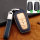 Premium Leather key fob cover case fit for Toyota T5, T6 remote key blue