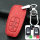 Leather key fob cover case fit for Audi AX5 remote key red