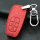 Leather key fob cover case fit for Audi AX5 remote key red