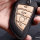 Coque de clé de Voiture (LEK59) en cuir compatible avec BMW clés incl. bracelet en cuir - gris