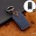Premium Leather key fob cover case fit for Land Rover, Jaguar LR1 remote key blue