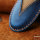 Leather key fob cover case fit for Nissan N7 remote key blue