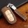 Premium Leather key fob cover case fit for Jeep, Fiat J4 remote key brown